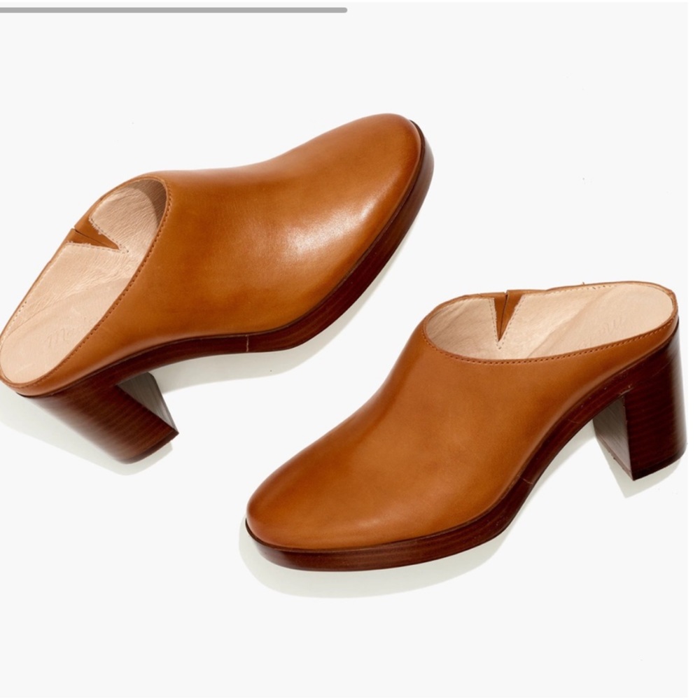 The Daisy Platform Mule in Leather 7 (never worn)